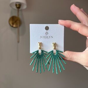 Green and Gold Earrings Palm Springs 🌱